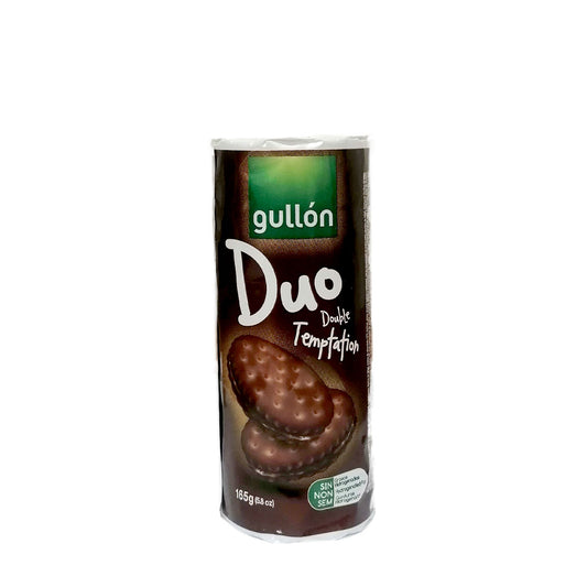 Gullon  Duo Double Temptation Chocolate 165 g   ديو دبل تيمبتيشن شوكولاتة 165 جرام