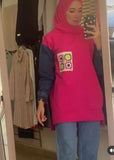 Bella Shop Girl's Jeanz Sleeves Cotton Hoodie