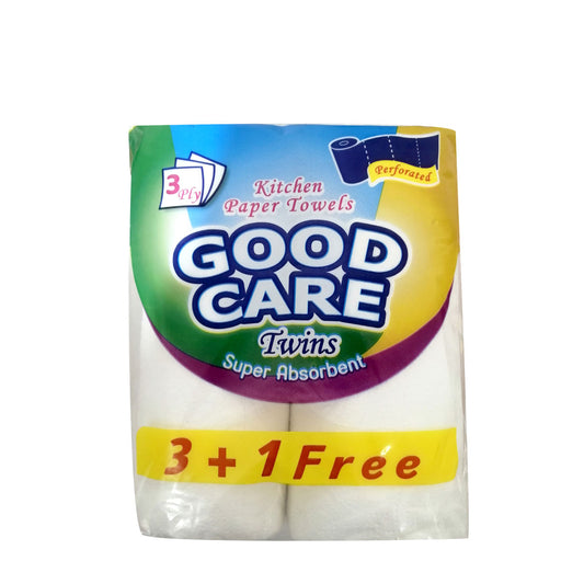 Good Care Kitchen Paper Towels Perforated 3+1 Rolls Free جود كير ورق مطبخ