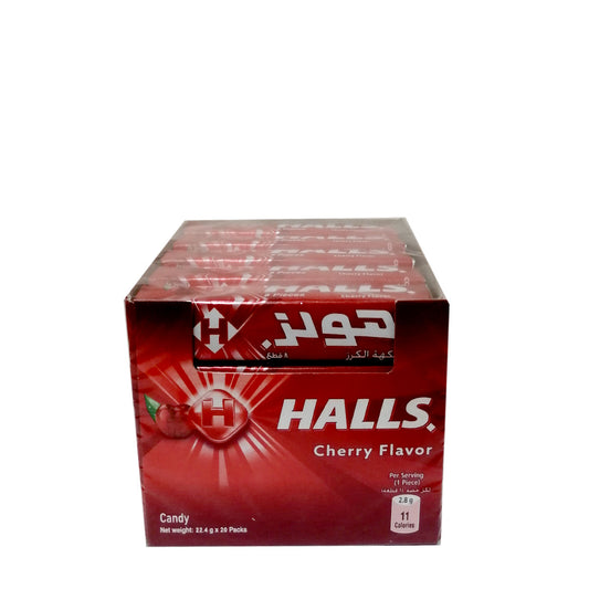 Halls Cherry Flavor 20 Packs هولز نكهة الكرز ٢٠ عبوة