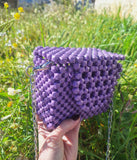 Lulua Stitches Handmade Lila Casual Beaded Bag