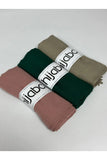 Hijabchi Women's 3-Pack Cotton Crack Shawl Hijabs