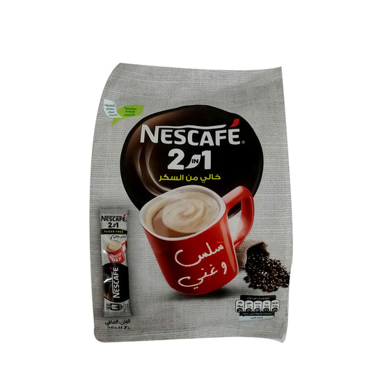 Nescafe 2 IN 1 Sugar Free 20 Sachets نسكافيه ٢ ب ١ خالي من السكر