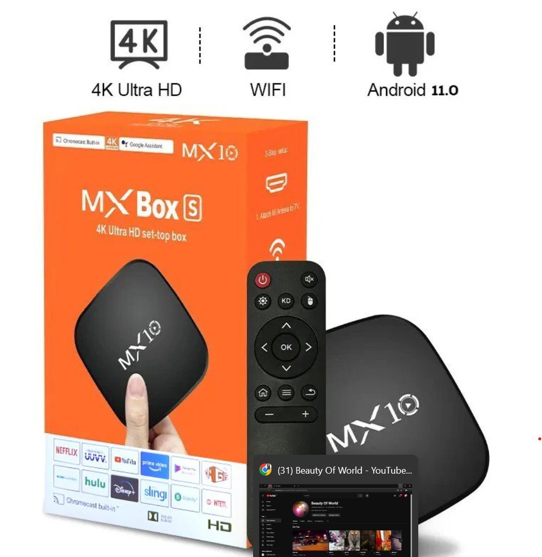 MXQ Android 4K TV Box - Black