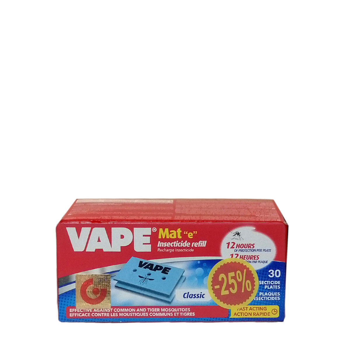 Vape Mat "e" 30 plates فاب أقراص الجهاز الكهربائي المبيدة للحشرات دوا برغش