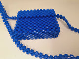 Lulua Stitches Handmade Casual Blue Beaded Bag