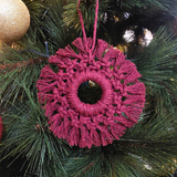 Macart-mé Handmade Macrame Christmas Snow Flake Round Shape Ornament