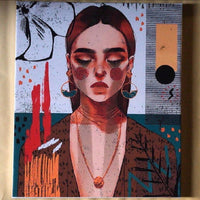 Thumbnail for Julyana Chehab Handmade Solitary Tears-Ready-Painting-Printed 60cm x 70cm