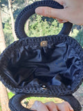 Valentina Handmade Bag - Shiny Black Handbag