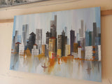 Mohammad Houmani Art Lebanese Handmade Fantasy Skyscrapers 100 x 70 cm