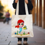 inspire.inc Ariel the Little Mermaid Tote Bag with Optional Zipper Pouch