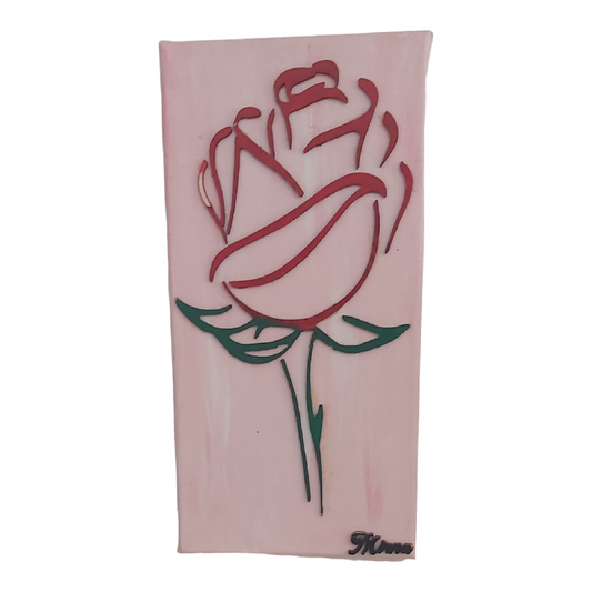 Mirna Mosaic Red Rose Poster For Home Decor