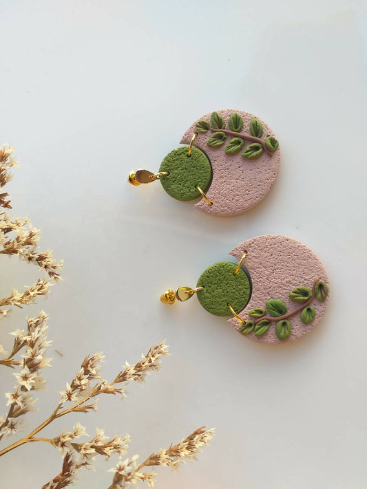 Handmade by Mona Handmade Polymer Clay Earrings 5cm