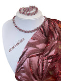 Accessoires by Madeleine Handmade Jewelry’ Swarovsky Set Length : Necklace 33cm, Bracelet 17cm, Ring Diameter 3cm