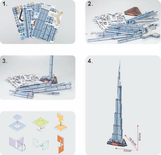 Puzzles And More Burj Khalifa 3D Puzzle