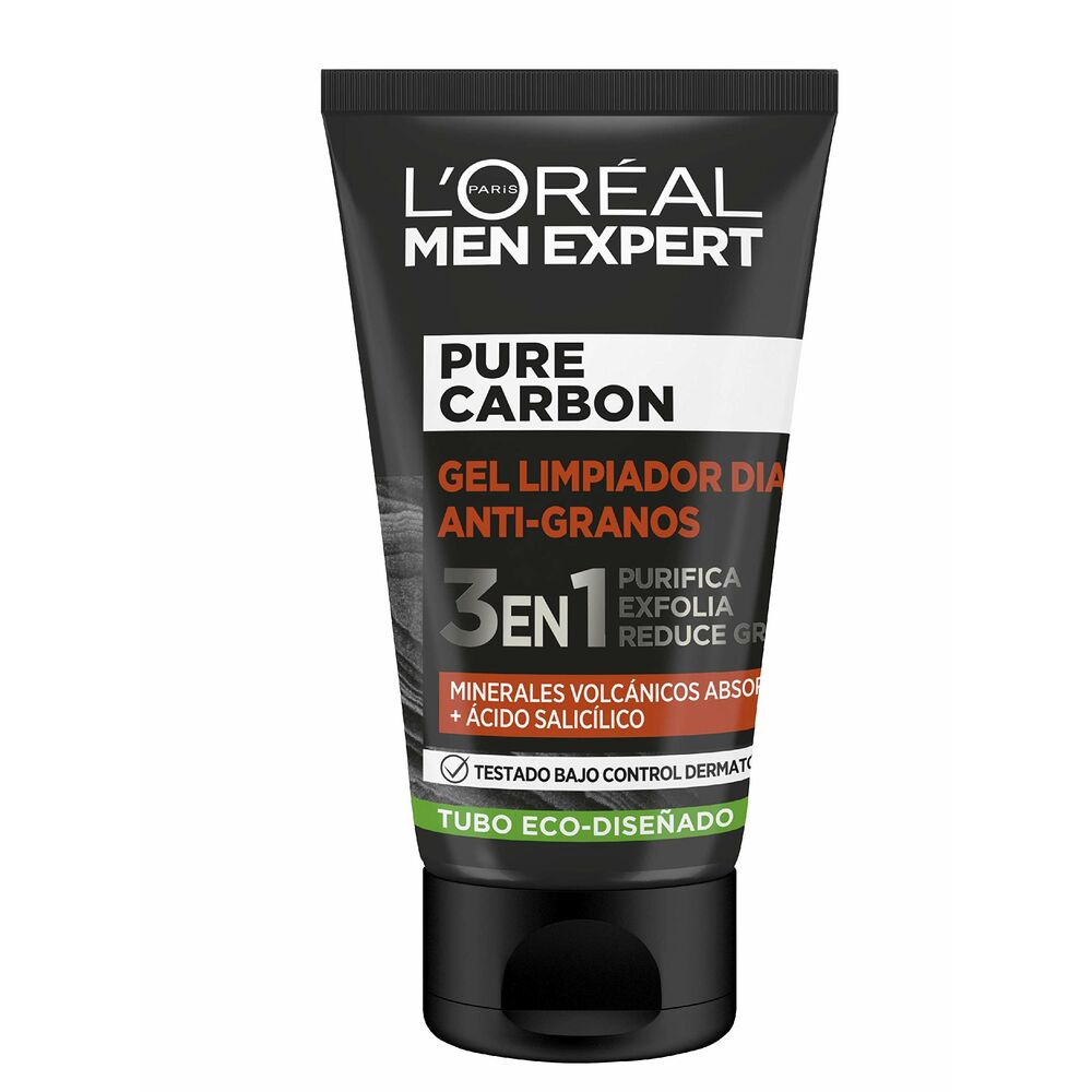 Facial Exfoliator L'Oreal Make Up Men Expert Pure Carbon Anti-acne 3-in-1 (100 ml)