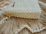 Lulua Stitches Handmade Off-White Pearl Bag