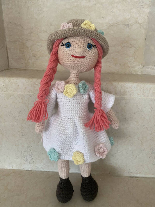 Handmade By Noha Handmade Crochet Doll "lilia" height 30cm weight 0.1 kg