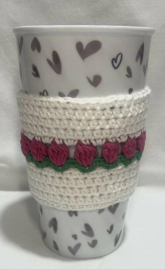 It's So Yarn Handmade Crochet Tulip Cup Cozy