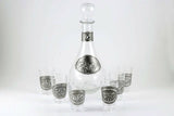 Atelier Mario Hayek 6 Handmade Arak Glasses & One Arak Caraf or Bottle