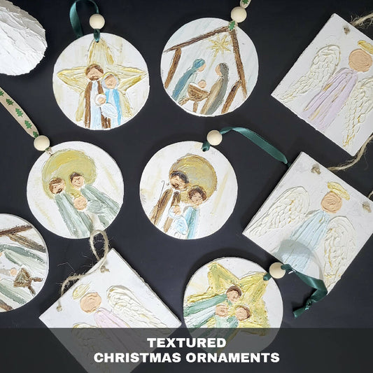 Karoun's Textured Christmas Ornaments