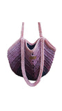 Fashion Stitch Women's Purple Shoulder Crochet Bag For Ladies