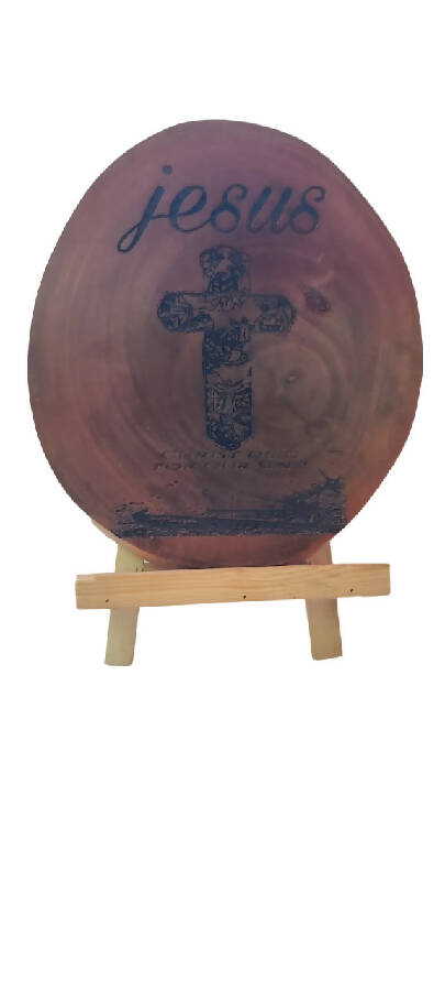 Life To Wood Laser Engraved Wooden Board Jesus's Life Engraved On The Cross For Home Décor