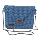 Fashion Stitch Women's Small Blue Crochet Cross Bag For Ladies