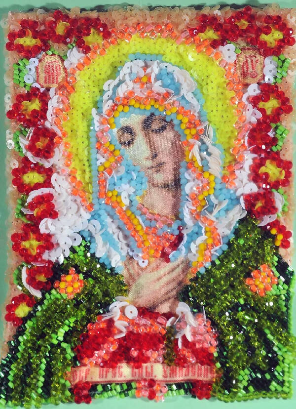 Moon By Mona Hand Made Embroidered icon "The Annunciation"