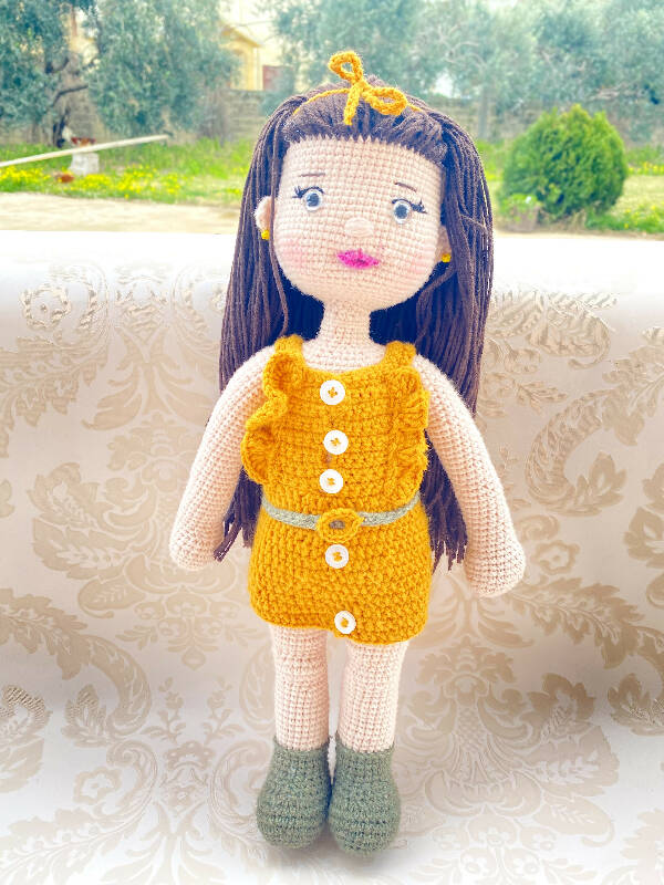 Handmade By Noha Handmade Crochet Doll Talia height 30cm weight 100 g