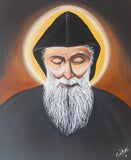 Mohammad Houmani Art Lebanese Handmade Saint Charbel 110 x 80 cm