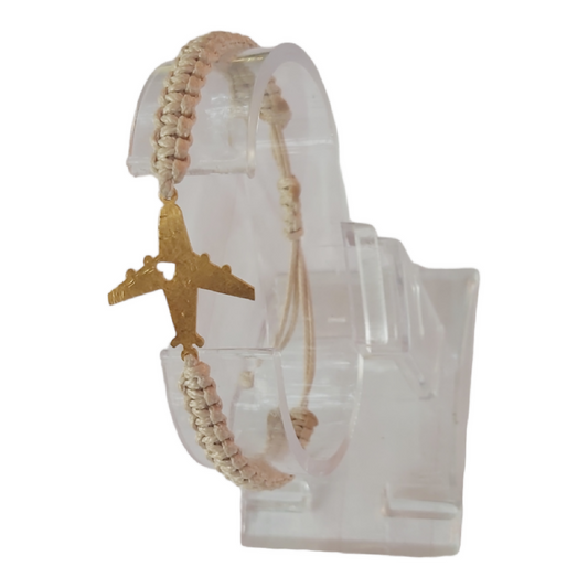 Le Caro Craft Gold-Plated Airplane Bracelet For Him & Her