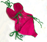 Thumbnail for Soof Handmade Seawear One Piece Pink and Green