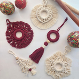 Macart-mé Handmade Macrame Christmas Snow Flake Round Shape Ornament