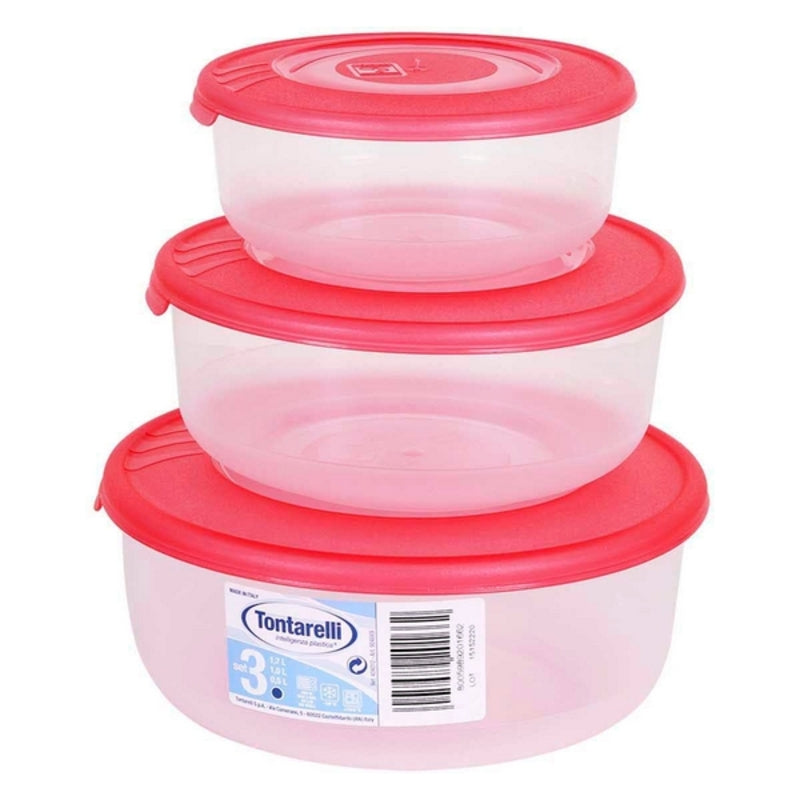 Set of 3 lunch boxes Tontarelli (0,5 - 1 - 2 L)