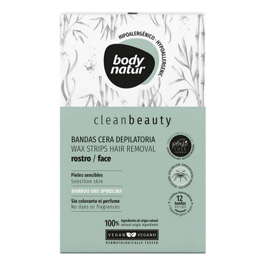 Facial Hair Removal Strips Body Natur Clean Beauty (12 uds)