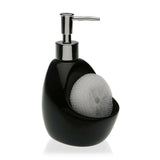 Soap Dispenser Versa Black Ceramic (6 x 18,8 x 6 cm)