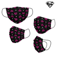 Thumbnail for Hygienic Reusable Fabric Mask DC Super Hero Girls Children's Black