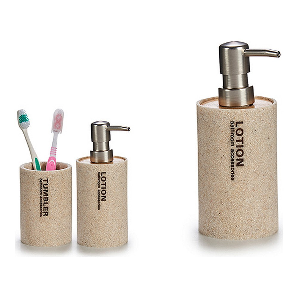 Soap Dispenser Lotion Metal Resin Bamboo (350 ml) (1 uds)