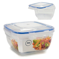 Thumbnail for Lunch box Squared Blue Transparent Plastic