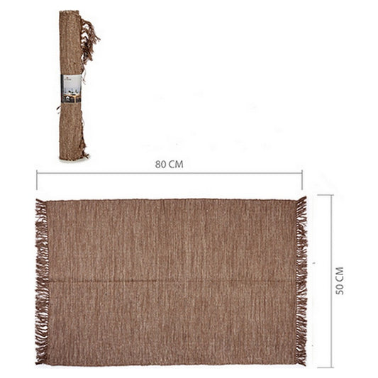 Carpet Brown Cotton (50 x 1 x 80 cm)