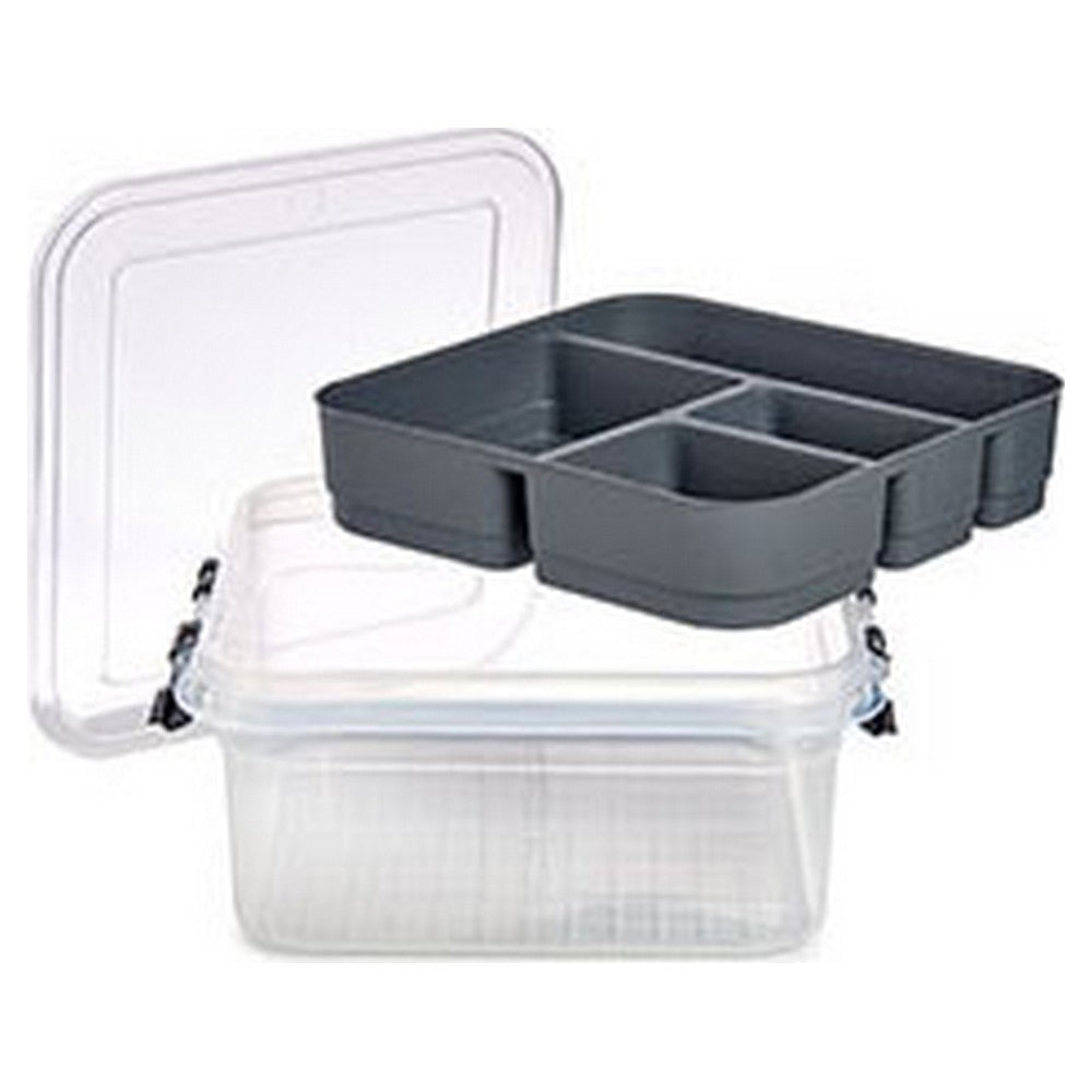 Box with compartments With lid (24,5 x 11,5 x 26 cm)