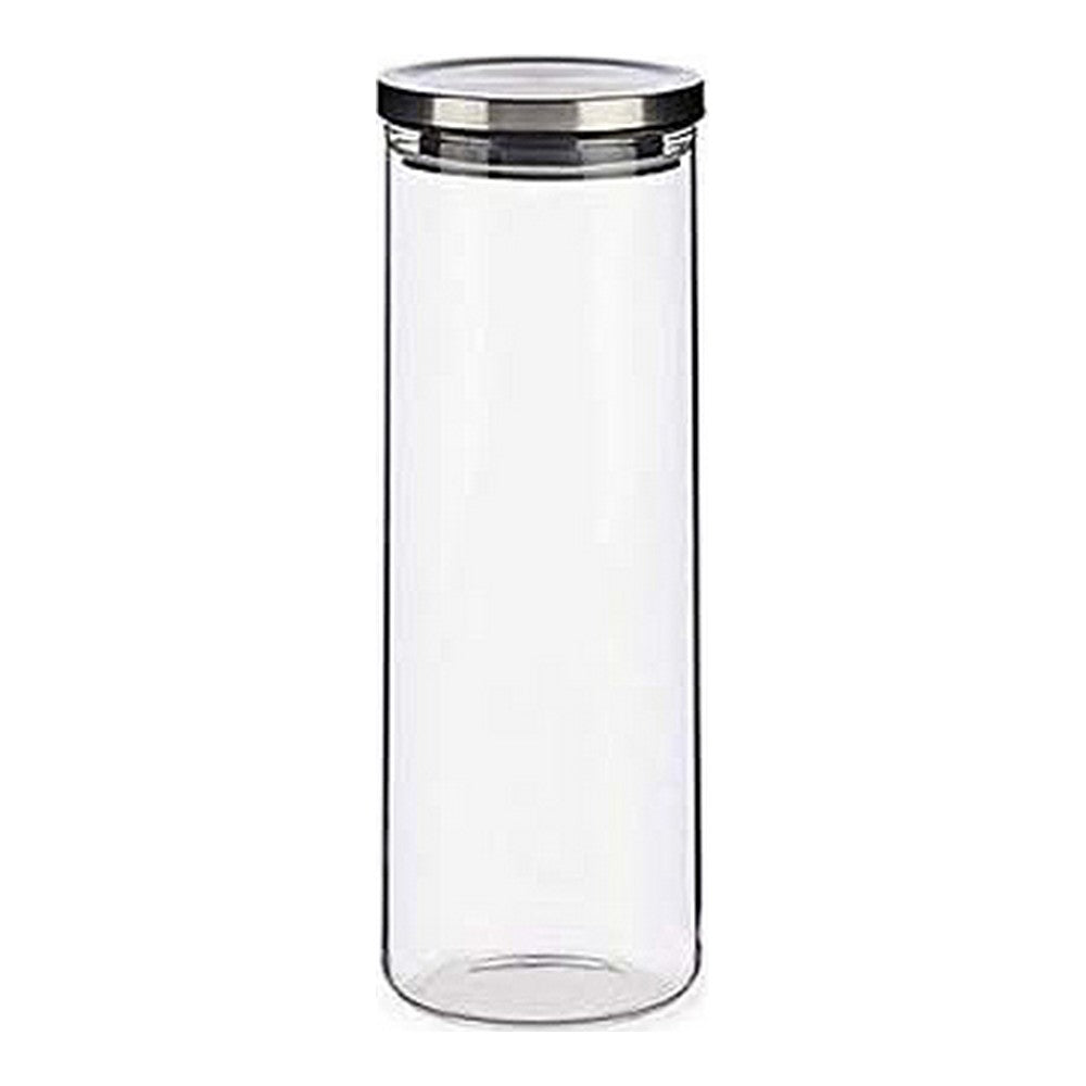 Glass Jar Vivalto Metal Silicone Crystal 1700 ml (10 x 18 x 10 cm) (10 x 28,5 x 10 cm)