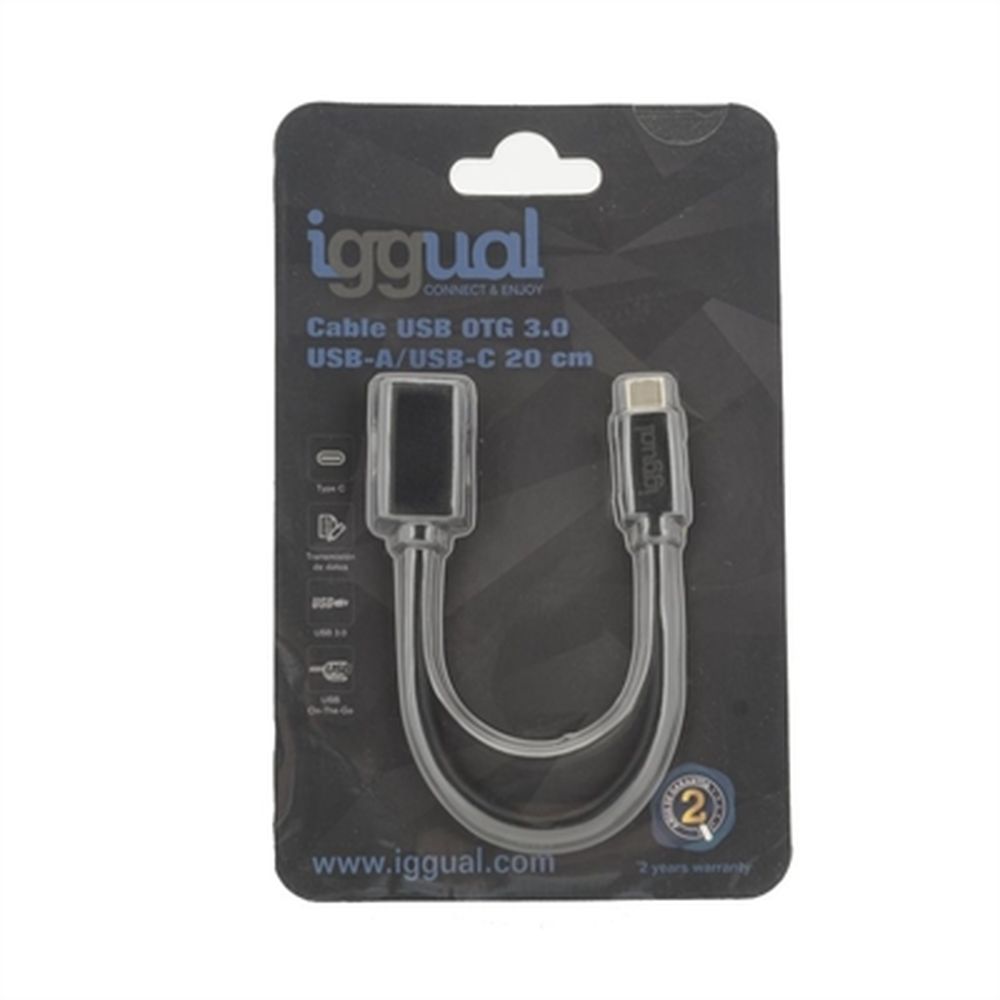 USB-C Cable OTG 3.0 iggual IGG317372 20 cm