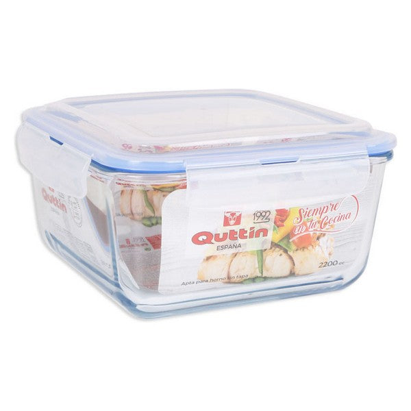 Lunch box Quttin Glass With lid Hermetic