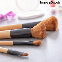 Thumbnail for Set of Wooden Make-up Brushes with Carry Case Miset InnovaGoods 5 Pieces