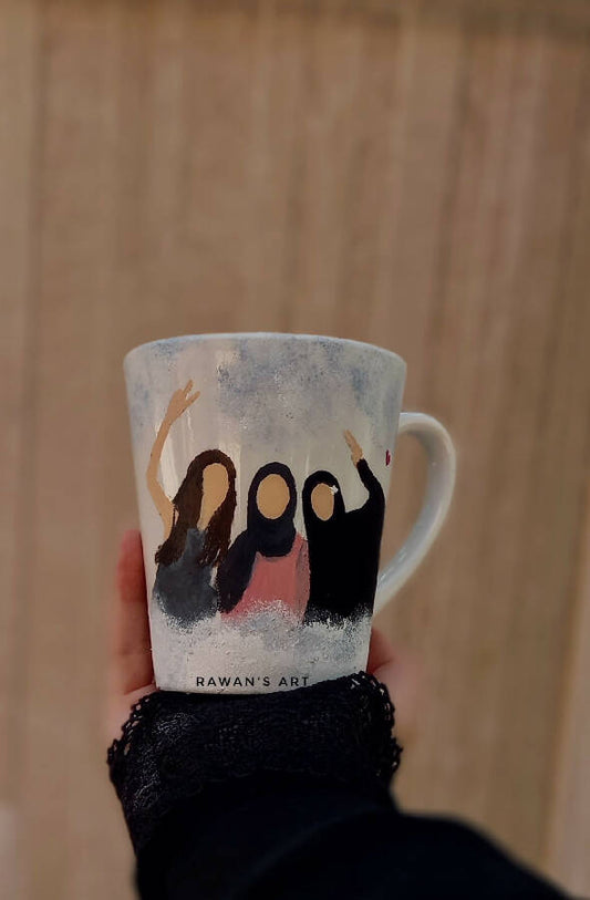 Rawan's Art Hand Painted Glass Mug
