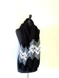 Roudainas Art Crochet Shawl Black