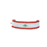 Glow By Rula Akhdar Handmade For Women Lebanese Flag Bead Bracelet