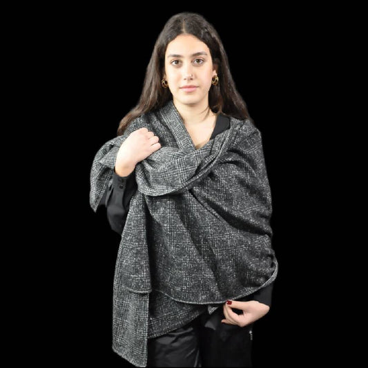 Rita Raphael Big Reversible Wool Shawl